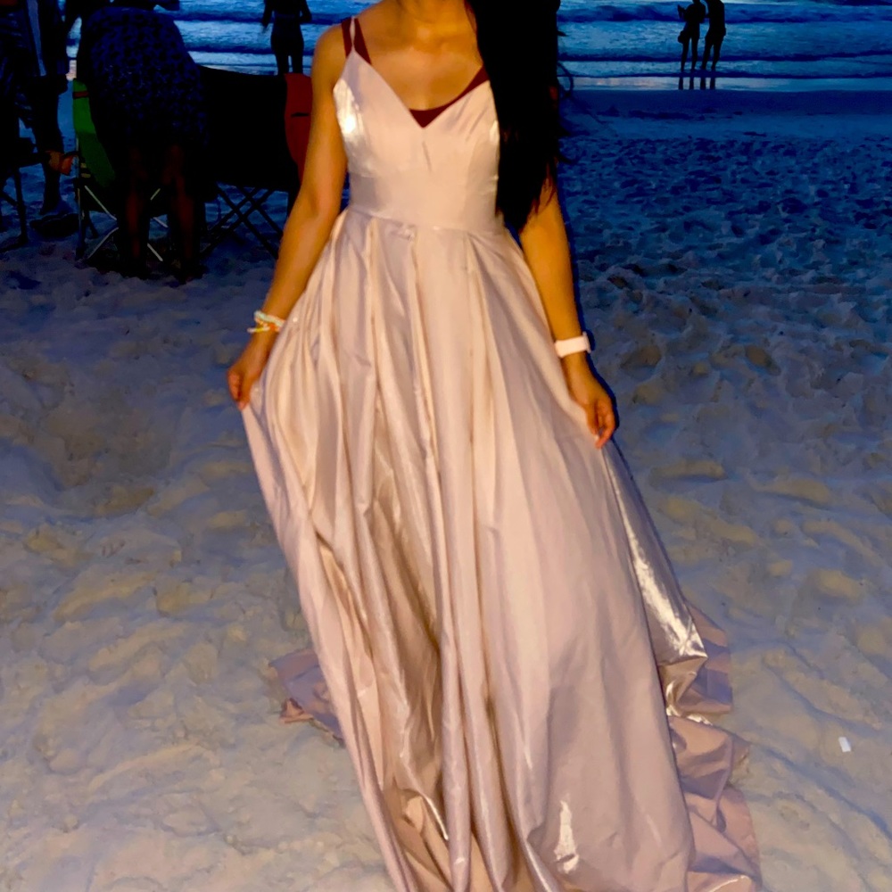 Rose gold long dress